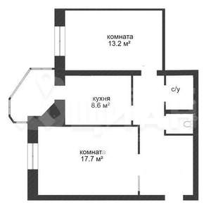 2-к квартира, на длительный срок, 52м2, 1/14 этаж