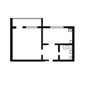 1-к квартира, на длительный срок, 31м2, 4/5 этаж