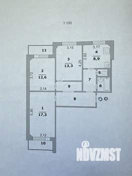 3-к квартира, вторичка, 73м2, 6/9 этаж