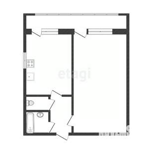 1-к квартира, вторичка, 36м2, 2/9 этаж