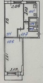 2-к квартира, вторичка, 47м2, 4/5 этаж