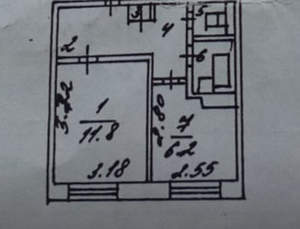 1-к квартира, вторичка, 28м2, 2/9 этаж
