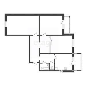 3-к квартира, вторичка, 65м2, 8/10 этаж