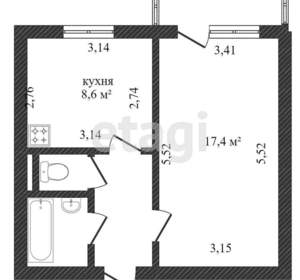 1-к квартира, вторичка, 35м2, 3/10 этаж