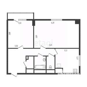 2-к квартира, вторичка, 64м2, 5/11 этаж