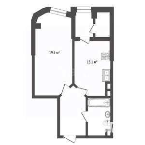 1-к квартира, вторичка, 47м2, 10/20 этаж