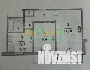 2-к квартира, вторичка, 43м2, 8/10 этаж