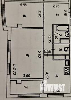 2-к квартира, вторичка, 68м2, 8/14 этаж
