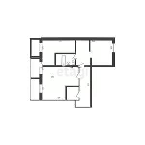 3-к квартира, вторичка, 100м2, 2/14 этаж