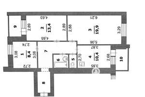 3-к квартира, вторичка, 69м2, 5/5 этаж