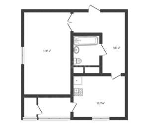 1-к квартира, вторичка, 46м2, 14/17 этаж