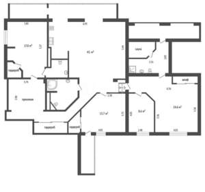 5-к квартира, вторичка, 155м2, 13/16 этаж