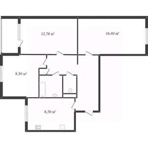 3-к квартира, вторичка, 59м2, 4/5 этаж