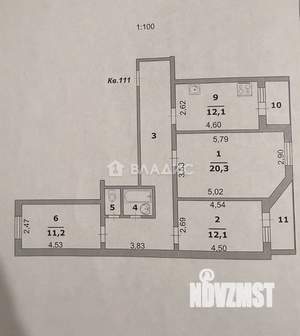 3-к квартира, вторичка, 80м2, 6/7 этаж