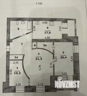 3-к квартира, вторичка, 93м2, 8/14 этаж