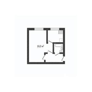 1-к квартира, вторичка, 31м2, 1/4 этаж