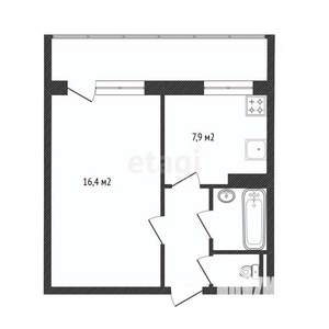 1-к квартира, вторичка, 31м2, 4/9 этаж