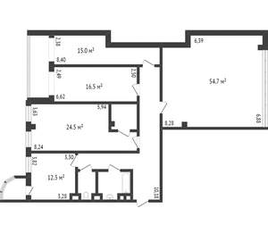 4-к квартира, вторичка, 154м2, 7/9 этаж