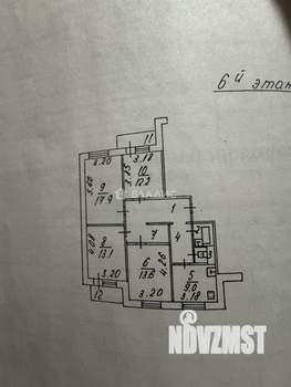 4-к квартира, вторичка, 86м2, 6/9 этаж