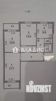 3-к квартира, вторичка, 73м2, 5/10 этаж