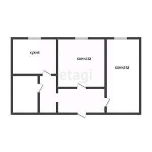 2-к квартира, вторичка, 50м2, 1/1 этаж