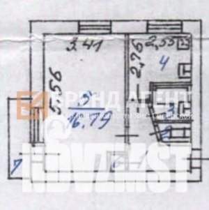 1-к квартира, вторичка, 30м2, 4/5 этаж