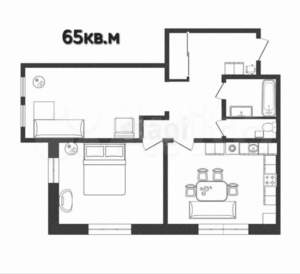 2-к квартира, вторичка, 65м2, 11/19 этаж