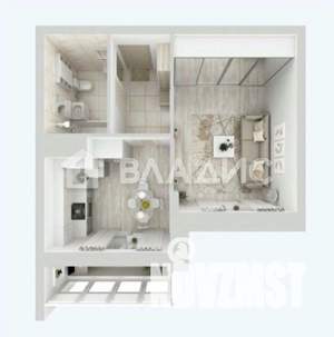 1-к квартира, вторичка, 39м2, 4/10 этаж