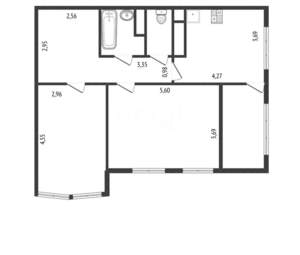 2-к квартира, вторичка, 67м2, 9/19 этаж