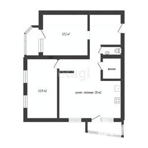 2-к квартира, вторичка, 75м2, 5/9 этаж