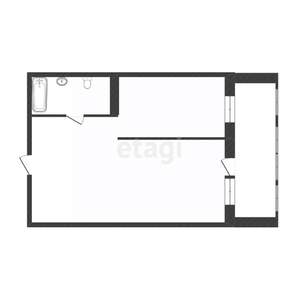 Студия квартира, вторичка, 35м2, 1/4 этаж