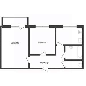 2-к квартира, вторичка, 40м2, 5/5 этаж