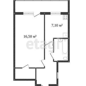1-к квартира, вторичка, 33м2, 7/9 этаж