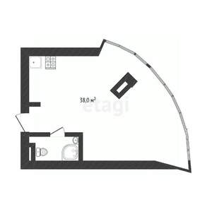 1-к квартира, вторичка, 42м2, 2/13 этаж