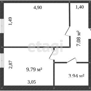 1-к квартира, сданный дом, 34м2, 4/17 этаж