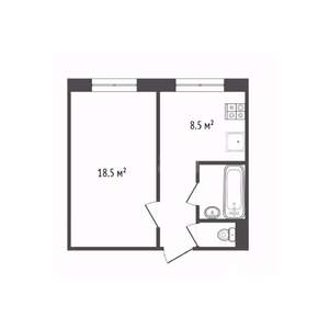 1-к квартира, вторичка, 35м2, 2/9 этаж