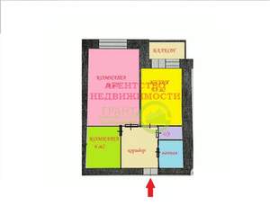 2-к квартира, вторичка, 42м2, 3/5 этаж