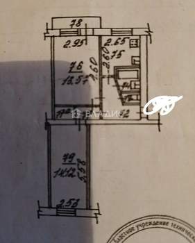 2-к квартира, вторичка, 45м2, 4/5 этаж