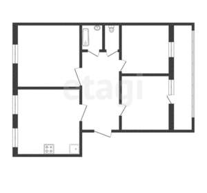 4-к квартира, вторичка, 75м2, 1/5 этаж