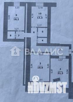 3-к квартира, вторичка, 97м2, 10/12 этаж
