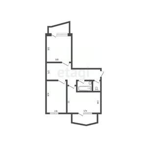 2-к квартира, вторичка, 57м2, 3/5 этаж