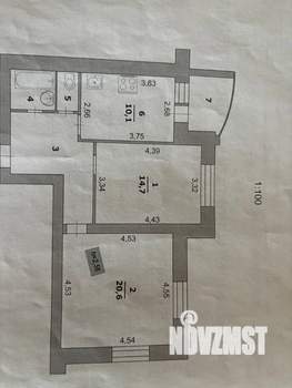 2-к квартира, вторичка, 59м2, 3/5 этаж
