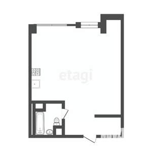 Студия квартира, вторичка, 48м2, 14/18 этаж