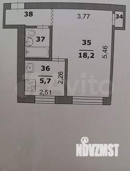 1-к квартира, вторичка, 30м2, 1/1 этаж
