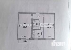 2-к квартира, вторичка, 46м2, 4/5 этаж