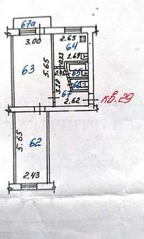 2-к квартира, вторичка, 45м2, 3/5 этаж