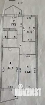 3-к квартира, вторичка, 80м2, 5/5 этаж
