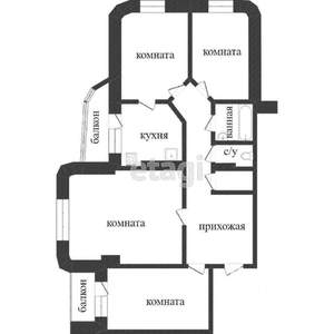 4-к квартира, вторичка, 82м2, 1/16 этаж