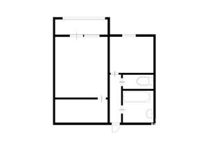 1-к квартира, вторичка, 36м2, 6/9 этаж