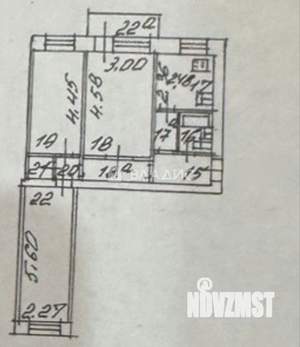 3-к квартира, вторичка, 57м2, 5/5 этаж